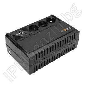 Renton 650 USB - UPS 650VA/360W, LED индикация, 3x шуко контакта, 2хUSB, Line Interactive UPS