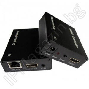 TT‐EX05 - HDMI удължител, пасивен, трансмитер, приемник, 1080P, UTP, LAN кабел, 60m, за DVR, NVR 