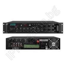 MP310U - 120W, усилвател, с вграден 6-канален зонов селектор с индивидуален 5-степенен Volume контрол за всяка зона, с BLUETOOTH/USB/CD/MP3,FM 