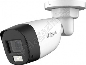 HAC-HFW1500TLM-IL-A-0360B-S2 - 5MP, 3.6mm, LED, 40m, външен монтаж, булет HDCVI, FULL COLOR, камера, DAHUA