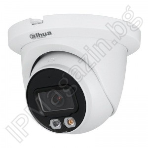 IPC-HDW2249T-S-IL-0280B - 2MP, 2.8mm, 30m LED, POE, outdoor mounting, dome, FULL COLOR, IP camera, DAHUA