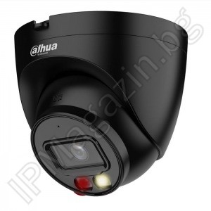 IPC-HDW1639T-A-IL-0280B-S6-BLACK - 2.8mm, 30m LED, Full Color, POE, външен монтаж, куполна 6Mpix 2048P, IP камера за наблюдение, DAHUA, ENTRY СЕРИЯ