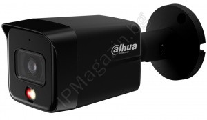 IPC-HFW1639TC-A-IL-0280B-S6-BLACK - 2.8mm, 30m LED, Full Color, POE, външен монтаж, булет 6Mpix 2048P, IP камера за наблюдение, DAHUA, ENTRY СЕРИЯ