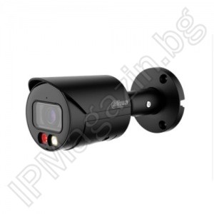 IPC-HFW2449S-S-IL-0280B-Black - 2.8mm, 30m LED, Full Color, POE, външен монтаж, булет 4Mpix 1520P, IP камера за наблюдение, DAHUA, LITE+ СЕРИЯ