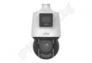IPC94144SR-X25-F40C - 2x4MP, 25x, 5-125mm, 4mm, 100m, 30m, SD слот, външен монтаж, AutoTracking, PTZ IP камера, UNIVIEW