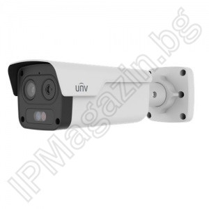 TIC2A32SA-F7-4F6AC-I1 - 7mm/6mm, IR 50m, хибридна, булет IP термовизионна камера, UNIVIEW