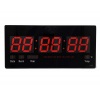 IP-LD-4622 - Digital, LED, wall clock, LED clock, indoor mounting, with thermometer, 220V, 46x22x2cm